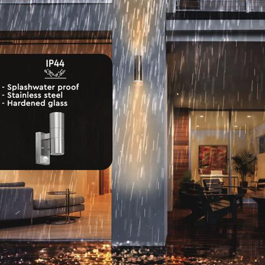 123led Επιτοίχιο Εξωτερικό Φωτιστικό GU10 IP44 Διπλής Δέσμης