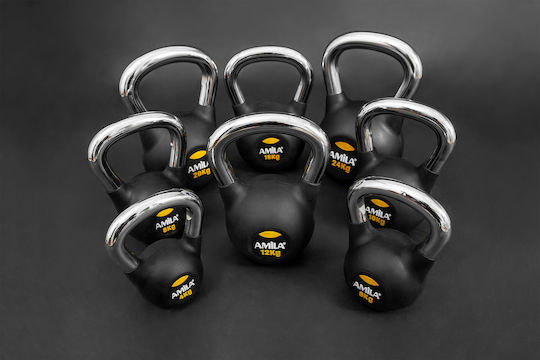 AMILA Kettlebell Rubber 8kg Black