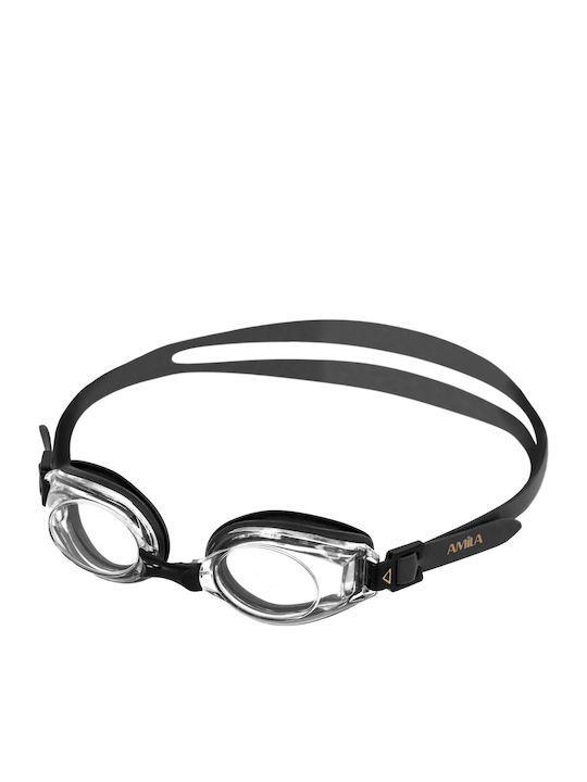 AMILA Swimming Goggles Adults Myopia Black