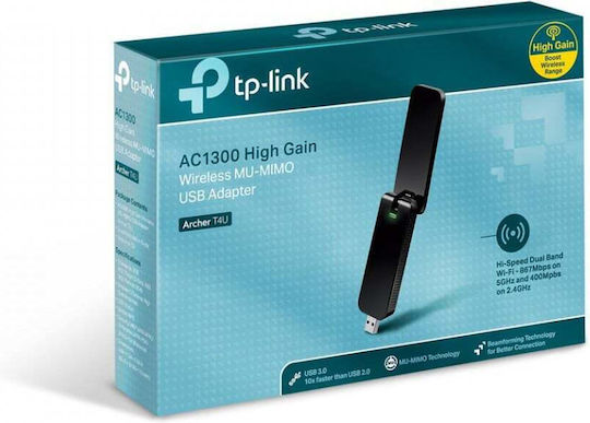 TP-LINK Archer T4U USB Network Adapter with Wireless Wi-Fi Connection 867Mbps (v1)