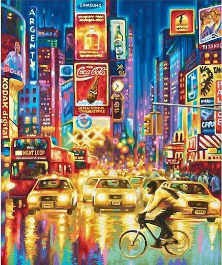 Paint by Numbers Set Alex Bog Amazing Times Square Nyc 40 X 50 Cm Numbers