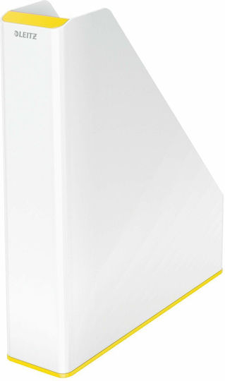 Organizator de fișiere pentru reviste Leitz galben alb A4 din polistiren 7.3 X 31.8 X 27.2 cm