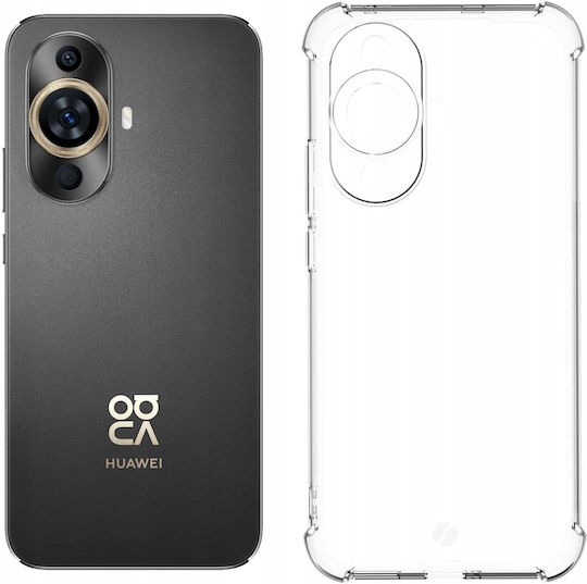 Spacecase Anti-shock Back Cover Σιλικόνης 1mm με Λουράκι Διάφανο (Huawei Nova 12s)