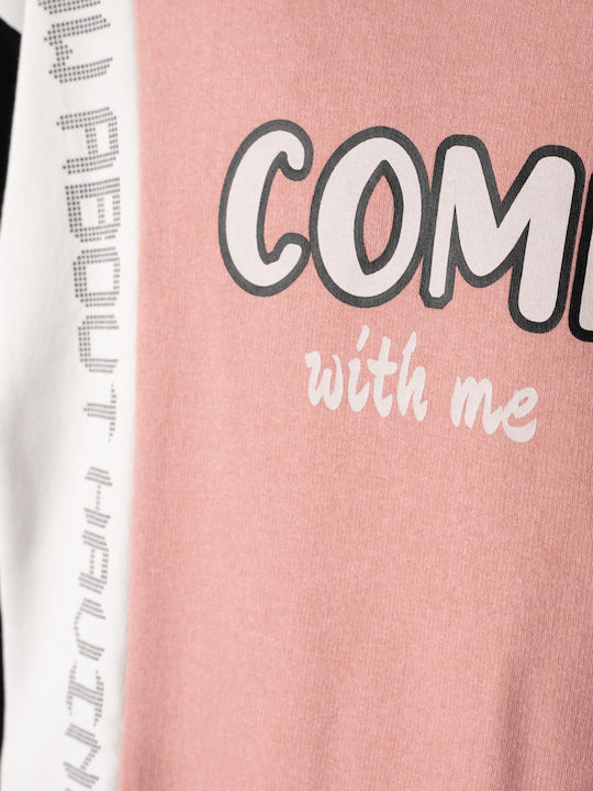 Παιδικό Σετ Φόρμας Ροζ 2τμχ Come With Me