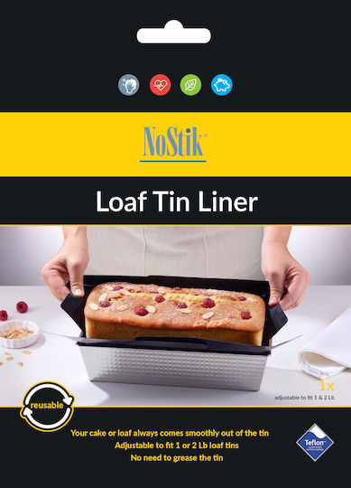 NoStik Non-Stick Baking Surface Sheet for Cake and Bread Multi-purpose 20x10x7.5cm Black
