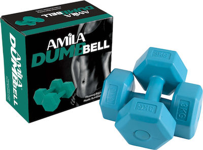 Amila Set of Hexagon Dumbells 2 x 3kg