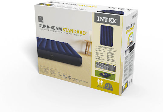 Intex Saltea Gonflabilă de Dormit Dublă Classic Downy 191x137x25cm Albastră
