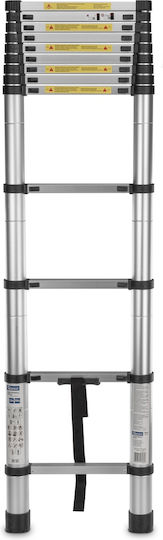 Geko Telescopic Ladder Aluminum of Steps with Maximum Height 3.8m