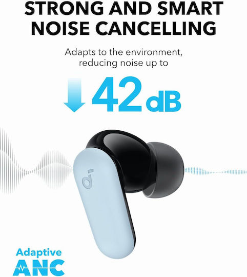 Soundcore by Anker P30i In-ear Bluetooth Handsfree Earphones with Sweat Resistance and Charging Case Blue