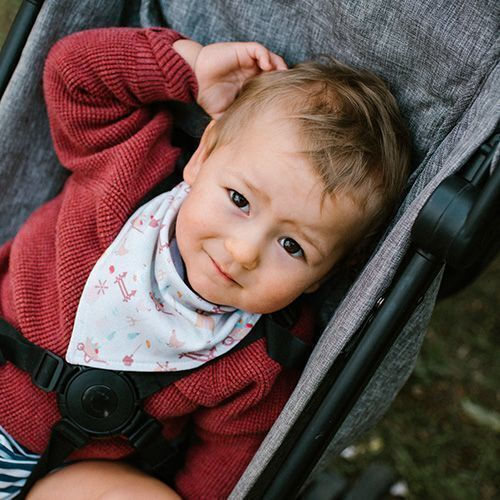 Babyono Фермерска Бандана От 100% Памук С Бутон 2 Бройки