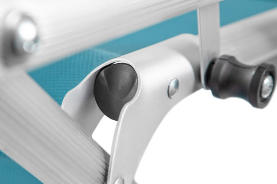 Escape Plus Small Chair Beach Aluminium with High Back Turquoise 54x70x75cm
