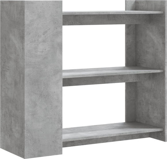 Rectangular Side Table Wooden Gray L100xW35xH90cm.