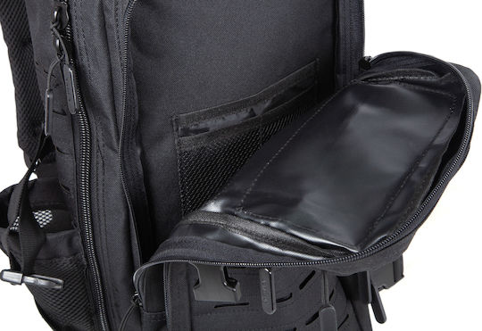 AMILA Tactical Στρατιωτικό Σακίδιο Πλάτης από Πολυεστέρα Μαύρο 28lt