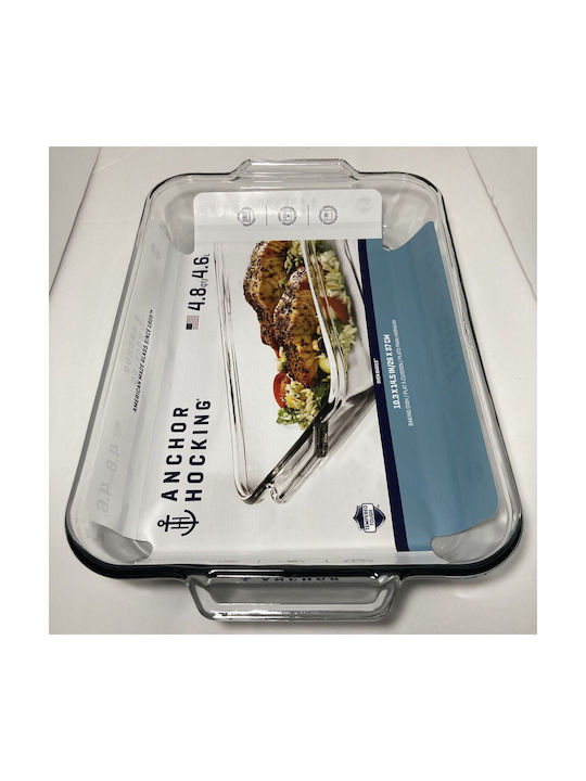 Anchor Hocking Rectangular Heat-Resistant Glassware 37x26cm