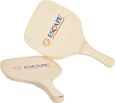 Escape Beach Rackets Set Beige 450gr with Straight Handle Beige