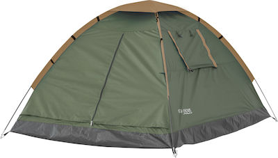 Escape Trail IV Summer Camping Tent Igloo Khaki with Double Cloth for 4 People 210x175cm