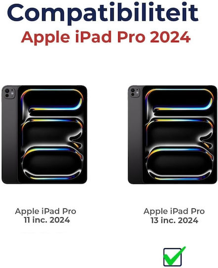 Rosso Flip Cover Δερματίνης Μαύρο (iPad Pro 2024 13") 122069