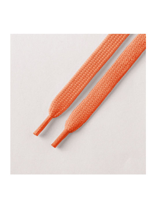 Bergal Sneaker Laces Neon Orange 075cm Φωσφοριζε Κορδονια Πλακε 75 Εκατοστα Χρωμα Πορτοκαλι Πλάτος 7 Mm Κατασκευασμένο Ανθεκτικό Πολυεστέρα