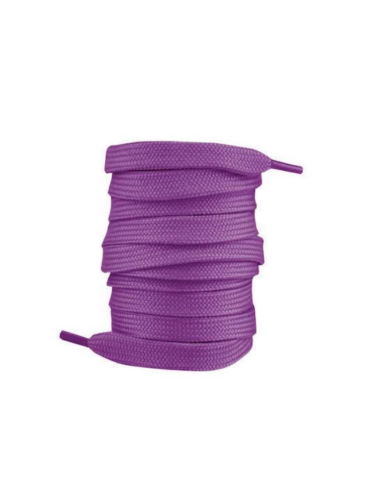 Bergal Sneaker Laces Neon Purple 090cm Φωσφοριζε Κορδονια Πλακε 90 Εκατοστα Χρωμα Μοβ Πλάτος 7 Mm Κατασκευασμένο Ανθεκτικό Πολυεστέρα
