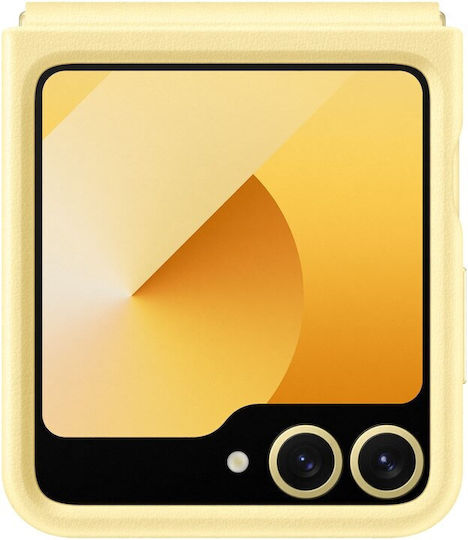 Samsung Back Cover Leather / Synthetic Leather Yellow (Samsung Galaxy Flip6)