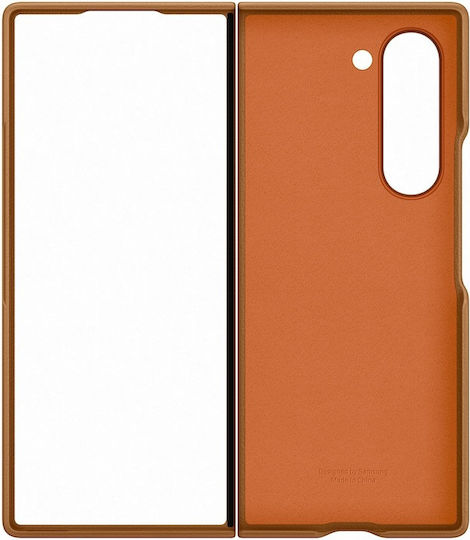 Samsung Back Cover Leather / Synthetic Leather Brown (Samsung Galaxy Fold6)