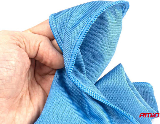 AMiO Tuch Mikrofaser Reinigung für Windows Auto 300gsm Hellblau 40x30cm