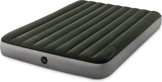 Intex Inflatable Double Air Mattress with Integrated Pump Downy 203x152x25cm Gray