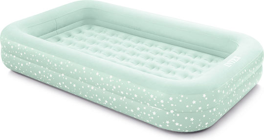 Intex Inflatable Sleeping Mattress with Hand Pump Kidz Travel Bed 168x107x25εκ. Green