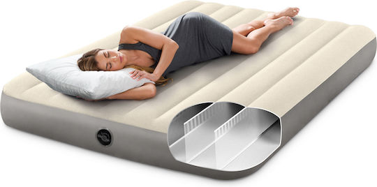 Intex Inflatable Sleeping Mattress Deluxe Single High 203x152x25εκ.