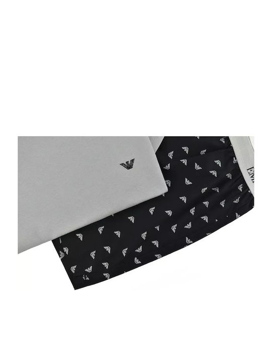 Emporio Armani Men's Summer Pajamas Set Black|Grey