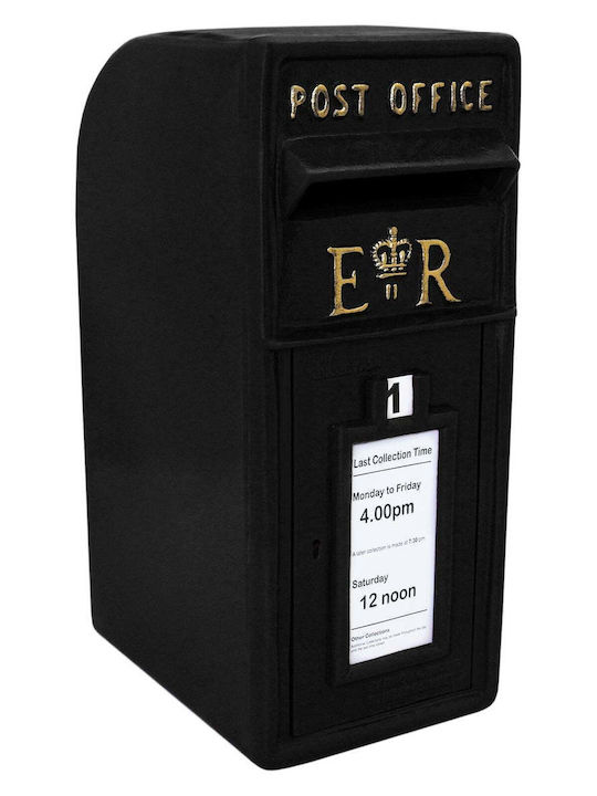 Außenbereich Briefkasten Metallisch in Schwarz Farbe
