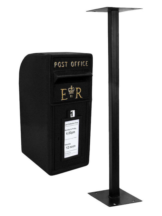 Außenbereich Briefkasten Metallisch in Schwarz Farbe