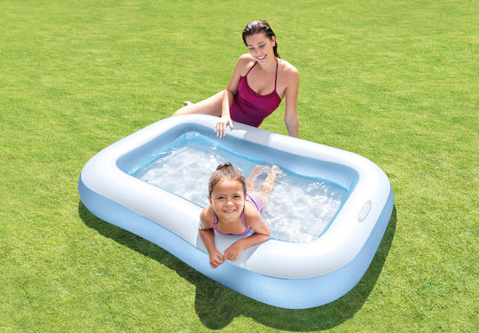 Intex Παιδική Πισίνα 90lt Φουσκωτή 166x100x25εκ. Μπλε