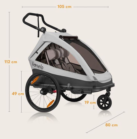 Lionelo Cama Baby Stroller Suitable from 6+ Months Gray Stone