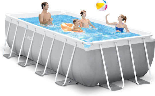 Intex Prism Πισίνα PVC 6836lt με Μεταλλικό Σκελετό 400x200x100εκ. Γκρι