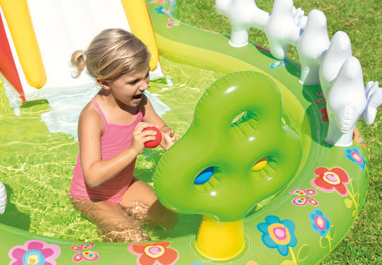 Intex My Garden Play Center Piscină Rotundă Pentru Copii PVC 450l Gonflabilă 290x180x104cm Verde