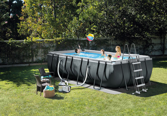 Intex Ultra XTR Swimming Pool PVC 17203lt with Metallic Frame 549x274x132cm Gray