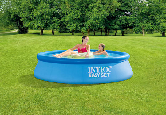 Intex Easy Set Στρογγυλή Πισίνα PVC 3.785lt Φουσκωτή 457x107εκ. Μπλε