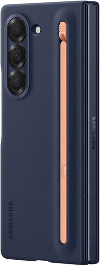 Samsung Umschlag Rückseite Silikon Marineblau (Samsung Galaxy Fold6)
