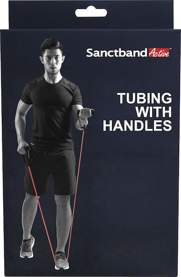 Sanctband Active Λάστιχο Γυμναστικής Σωληνωτό Πολύ Σκληρό με Λαβές Μπλε