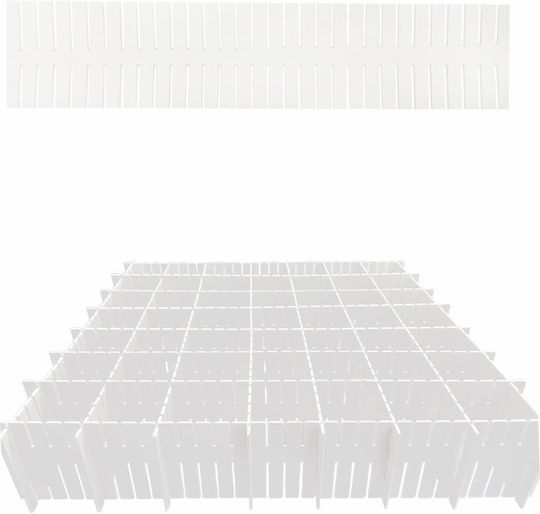 Organizator de sertare în Culoare Alb 46.3x7cm 4buc