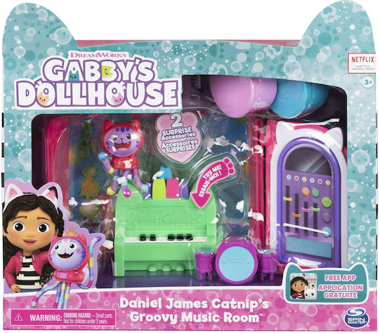 Spin Master Gabby's Dollhouse Daniel James Catnip Groovy Music Room Daniel James Catnip Groovy Music Room for Ages 3+