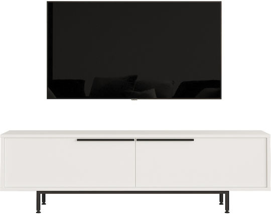 Έπιπλο Τηλεόρασης Finchley Λευκό Μ160xΠ35.5xΥ45.1cm