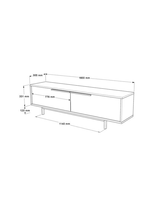 Έπιπλο Τηλεόρασης Φυσικό Μ160xΠ35.5xΥ45.1cm