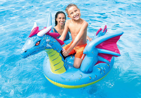 Intex Dragon Kinder-Equipment Weiterfahren Meeres mit Griffen Hellblau 201cm