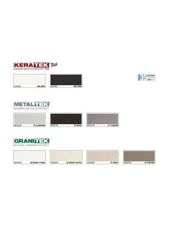 Elleci Unico LMUCOR73 Drop-In Spüle Ecke aus Verbundgranulat B83xT83cm