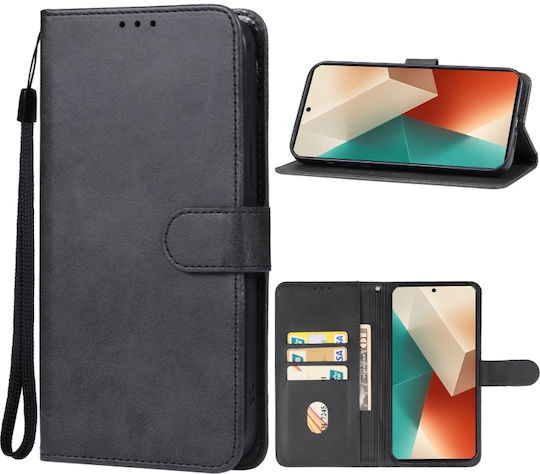 Wallet Δερμάτινο / Δερματίνης / Σιλικόνης Μαύρο (Redmi Note 13 4G)