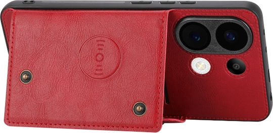 Redmi Back Cover Δερμάτινο / Δερματίνης / Σιλικόνης Κόκκινο (Redmi Note 13 4G)