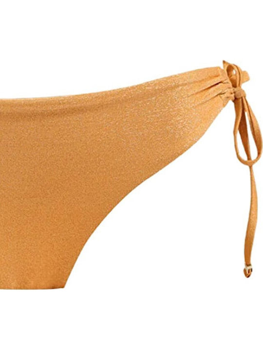 Bikini Slip with Laces Gold