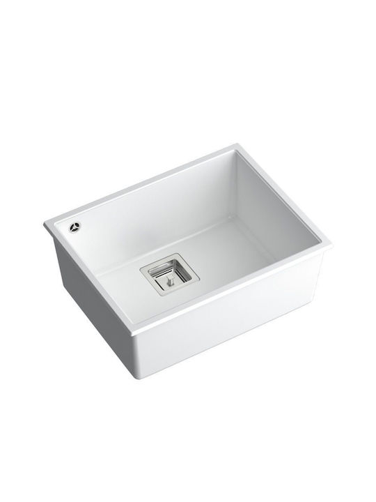 Quadron Drop-In Spüle aus Verbundgranulat B55xT42cm Weiß